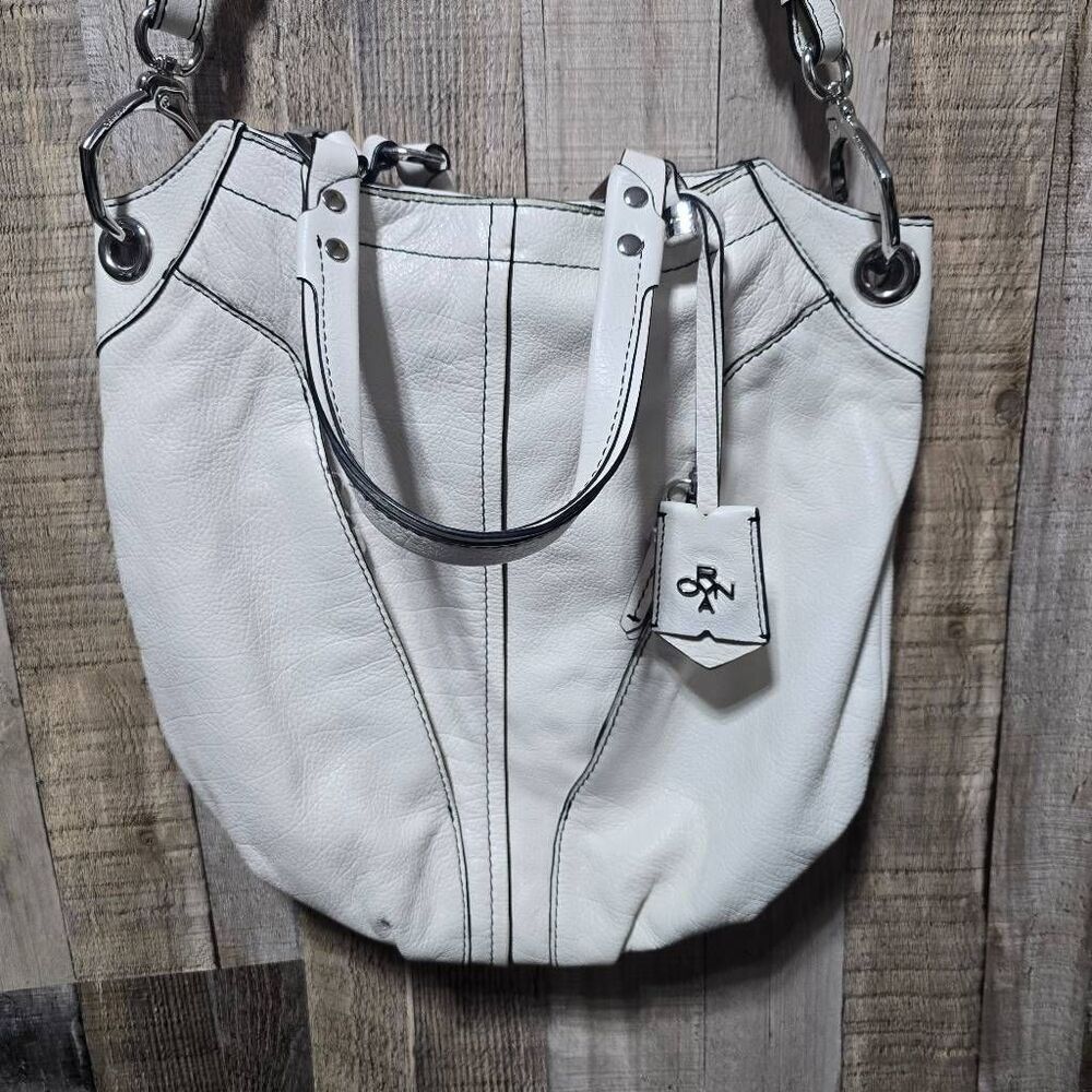 ORYANY White Pebbled Leather Shoulder Bag Crossbody Purse - Picture 2 of 5